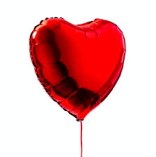 Ballon hélium en forme de cœur<span> - </span>Cœur rouge sans message 42x42 cm