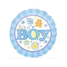 Ballon hélium pour naissance "IT'S A BOY"